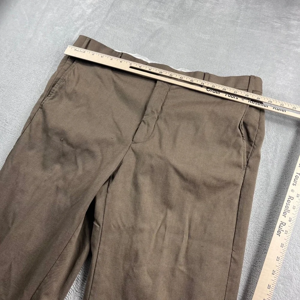Zanella Todd Brown Wool Trousers Mens 40 Made in Italy Flat Front Dress Pants